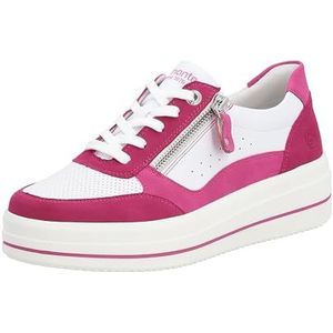Remonte D1C00 Sneakers voor dames, fuchsia/wit/magenta/wit/81, 36 EU, Fuchsia wit magenta wit 81, 36 EU