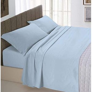 Italian Bed Linen Max Color beddengoedset, lichtblauw, dubbel