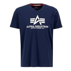 Alpha Industries Basic T-shirt met V-hals voor heren Ultra Navy