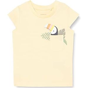 Bestseller A/S Baby-meisje NBFJANNA CAPSL TOP Box T-shirt, Double Cream, 56, Double Cream, 56 cm