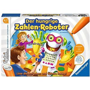 Ravensburger Tiptoi Het Hongerige Cijfer-Robotspel, Vanaf 4 Jaar, Leren Speelse Vormen En Cijfers Tot 20, In 4 Moeilijkheidsniveaus