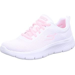 Skechers Ga Flex lopen Sneaker dames, Witte Textiel Roze Trim, 38 EU