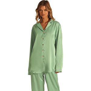 OW Intimates Dames Frankie Shirt Pajama Top, Groen, Small