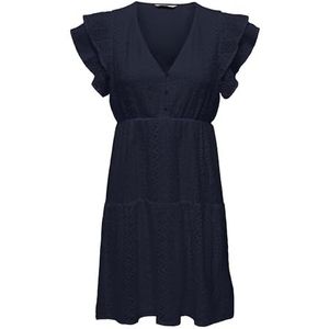 ONLY Dames Onlhelena Lace Capsl Dress WVN Noos zomerjurk, blauw, XL