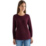 CECIL Structuurtrui Eggplant red heather melange L
