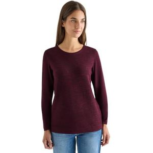CECIL Structuurtrui Eggplant red heather melange L