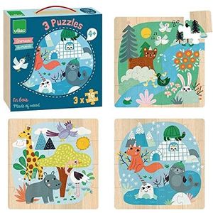 Vilac Puzzels werelddieren, vanaf 4 jaar, 8530, 8530, multicolor