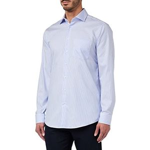 Seidensticker Men's Regular Fit shirt met lange mouwen, lichtblauw, 45, lichtblauw