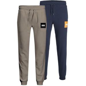 JACK&JONES PLUS Jipstgordon JJILOCK Sweat PA IN 2PK MP PS joggingbroek, Navy Blazer, Pack: Crockery, 42/32, Navy Blazer/Pack: crockery, 42W x 32L