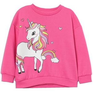 Little Hand Sweatshirt voor meisjes, 1-eenhoorn, 116 cm