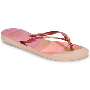 Havaianas Slim Palette Glow (Mini Me), Flip Flop Meisjes, Ballet Roos, 7 UK Child