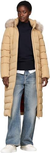 Tommy Hilfiger - HERITAGE DOWN TYRA MAXI - Puffer Jas - Kaki
