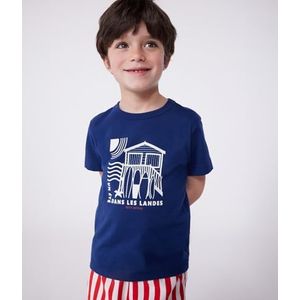 Petit Bateau Jongens T-shirt met korte mouwen, blauw, 5 Jaar