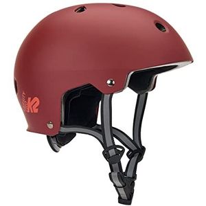 K2 Skates Inline Skate Helm Varsity PRO Unisex – Volwassenen — Burgandy - oranje — 30H4200