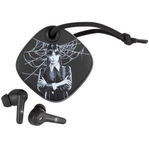 Konix Woensdag Drahtlose Kopfhörer voor Smartphones und Tablets - Akkulaufzeit 6 Std. + 22 Std. Gehäuse - Wasserdicht IPX4 - Bluetooth - Zwart