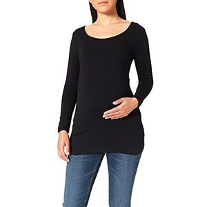 Noppies Dames Tee Ls Round Neck Berlin zwangerschapsshirt met lange mouwen, zwart (Black P090), XL