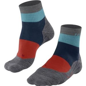 FALKE Heren Wandelsokken TK5 Wander Short M Sso wol functioneel materiaal anti-blaar dun 1 paar, Blauw Blue Pond 6598 Stripe, 44-45
