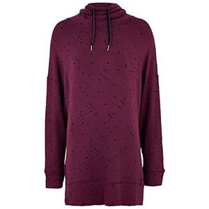 Marks & Spencer Loungewear Flexifit Star Funnel Sweatshirt met lange mouwen voor dames, pyjamatop, bier, 16, Beere, 42