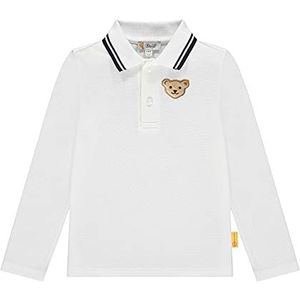 Steiff Girl's poloshirt met lange mouwen, helder wit, 098, wit (bright white), 98 cm