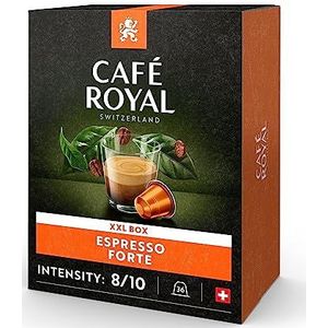 Café Royal Espresso Forte 36 capsules voor Nespresso koffiemachine, 8/10 intensiteit, UTZ-gecertificeerde koffiecapsules van aluminium