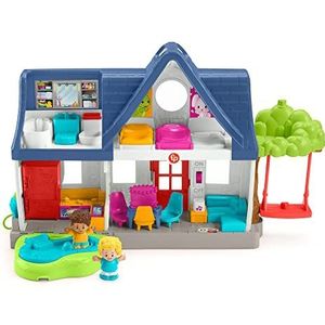 ​​Fisher-Price Little People Friends Together Play House - UK English Edition, Playset with Smart Stages Learning Content for Toddlers and Preschool Kids, 25.4 x 54.85 x 34 centimeters