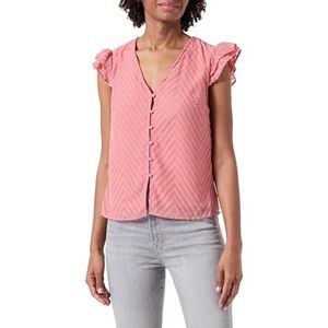 Vila - VIMICHELLE C/S Button Top - Roze - Blouse
