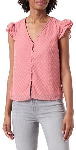 Vila - VIMICHELLE C/S Button Top - Roze - Blouse