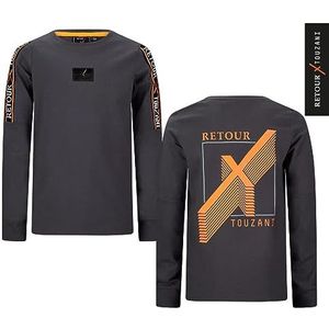 Retour Denim de Luxe Boy's Goal T-shirt, donkergrijs, 3, dark grey, 98/104 cm