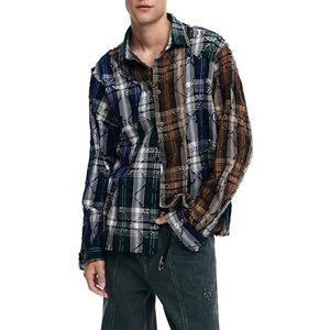 Desigual - Overhemd - Multicolor - Regular Fit - Geborduurde Ruiten