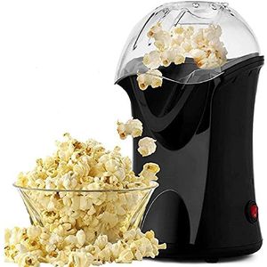 Nictemaw Popcornmachine, hete lucht popcornmachine met brede opening, 1200 W, 16 x 18 x 30 cm