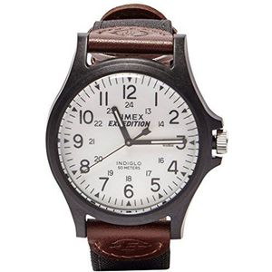 Timex Expedition Acadia Herenhorloge, 40 mm, Bruin/Wit, riem