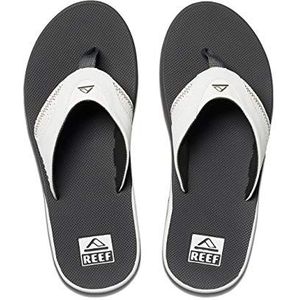 Reef - Fanning - Flipflop - Grijs/Wit - Watervriendelijk, Compressie Gegoten Airbag, Niet-Markerende Buitenzool