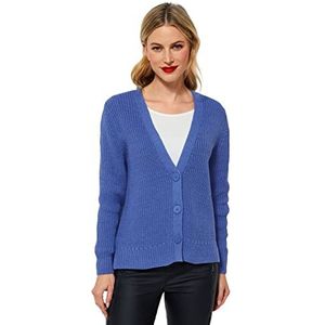 Street One Gebreid damesvest (verpakking van 8 stuks), blauw, 42