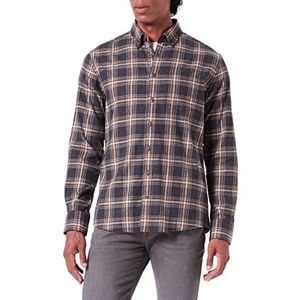 bugatti Herenhemd met button-down-kraag, donkergrijs, L