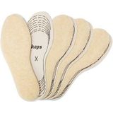 Kaps - Inlegzolen - Schapenwol - Set van 4 Paar - Warm en Zacht