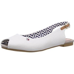 Tommy Hilfiger Amy 22c ballerina's voor dames, Wit 100, 19 EU