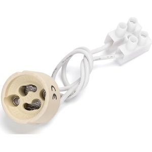 Lamphouder van keramiek, GU10, wit