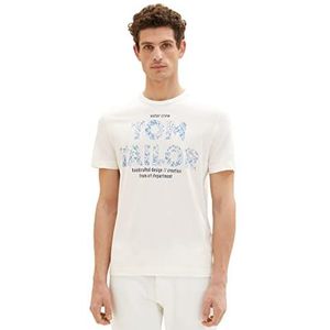 TOM TAILOR Heren 1036334 T-shirt, 10332-Off White, XXL, 10332 - Off White, XXL