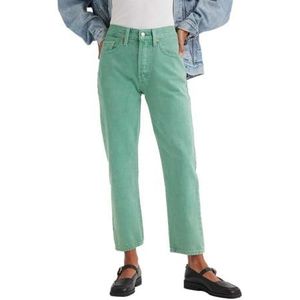 Levi's Dames 501 Crop Jeans, Dusty Beryl Green 501, 27W / 26L