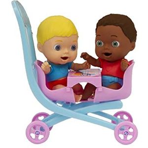 Cicciobello - Amicicci kinderwagen met figuur, brengt je baby met de dubbele kinderwagen, papa-set voor meisjes vanaf 3 jaar, CC019000, waardevolle spelletjes