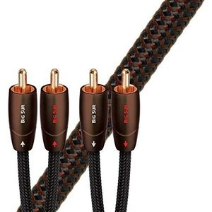 AudioQuest Big Sur RCA audiokabel 0,6 m 2 x RCA zwart - audiokabel (2 x RCA, 2 x RCA, koper, 0,6 m, zwart)