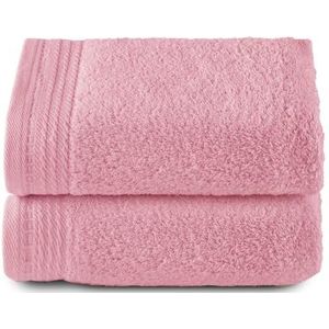 Top Towel - 2 handdoeken, badhanddoeken, 100% gekamd katoen, 600 g/m², afmetingen 100 x 50 cm, koraal