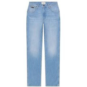 Wrangler - Texas Slim - Jeans - Blauw - Authentic Slim Fit, 90% Katoen, Low-Stretch