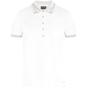 Geox Dames W Polo Shirt, optisch wit, XS, wit (optical white), XS
