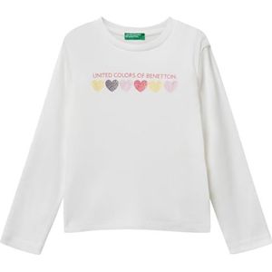 United Colors of Benetton T-shirt M/L, Wit, 1 jaar