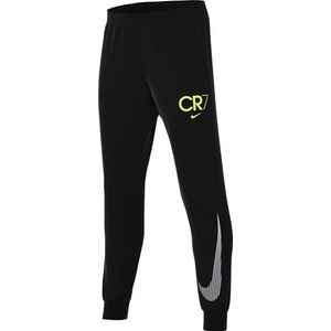 Nike Cr7 Club Fleece Voetbaljogger voor oudere kinderen, Black/Volt, HF4349-010, S