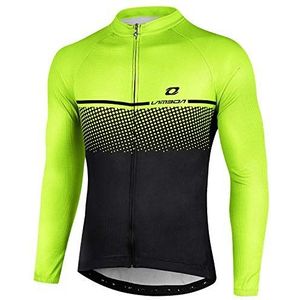 LAMEDA Heren Fietsshirt Kleding T-shirt Jersey Fiets MTB met Lange Mouwen voor Tussen Seizoenen en Winter（QG250-M)