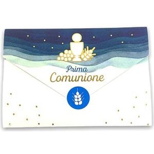 Wenskaart voor communie – voor kinderen, met etiket met envelop, 11 x 16 cm