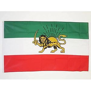 Iran Oude Perzische vlag 150x90 cm - Perzische vlaggen 90 x 150 cm - Banner 3x5 ft Hoge kwaliteit - AZ FLAG