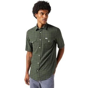 SS Western Shirt, Green Indigo, XXL